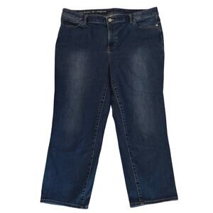 Talbots Plus Size 16 Straight Crop Denim Jeans Cropped
